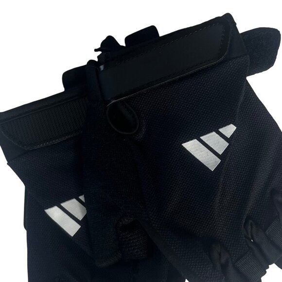 Adidas Aeroready Training Gloves Womens Large Black Aerodynamic Fingerless - Picture 3 of 9